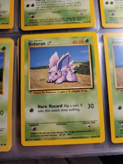 Pokemon TCG Nidoran Base Set 55/102 Regular Unlimited Common - Image 1