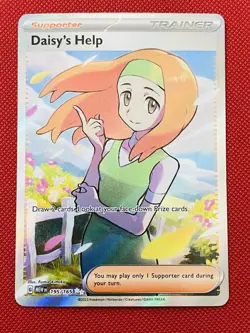 Daisy's Help Trainer 195/165 Holo Full Art Pokemon NM - Image 1
