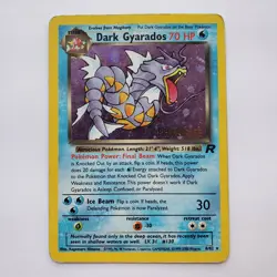 Pokemon TCG Dark Gyarados Prerelease Team Rocket Holo Rare 8/82 LP - Image 1