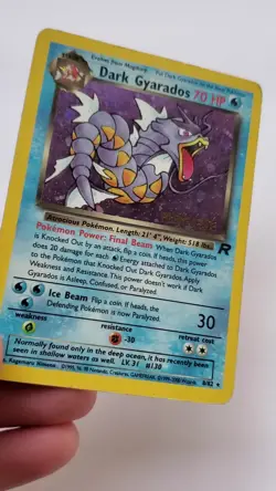 Pokemon TCG Dark Gyarados Prerelease Team Rocket Holo Rare 8/82 LP - Image 2