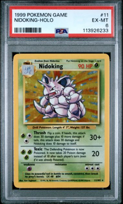 1999 POKEMON GAME #11 NIDOKING-HOLO - Image 1