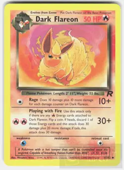 POKEMON DARK FLAREON 35 TEAM ROCKET UNLIMITED LP - Image 1