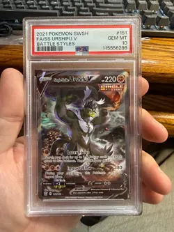 Pokemon TCG 2021 SWSH Battle Styles #151 Fa/Ss Urshifu V GEM MT PSA 10 - Image 1