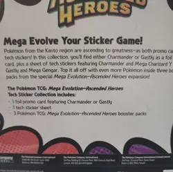 Pokemon Mega Evolution Ascended Heroes Tech Sticker Gastly AND Charmander - Image 3