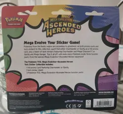 Pokemon Mega Evolution Ascended Heroes Tech Sticker Gastly AND Charmander - Image 4