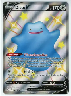 Pokemon Shiny Ditto V- sv118/sv122 Shining Fates Shiny Vault - Image 1