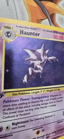 Haunter - "1st Edition" - 6/62 - Holo Rare - Pokemon TCG Fossil - Image 2