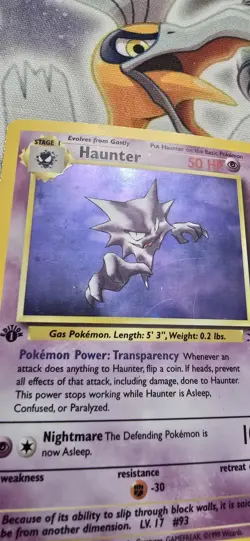 Haunter - "1st Edition" - 6/62 - Holo Rare - Pokemon TCG Fossil - Image 3
