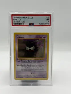 Pokemon TCG Gastly Base Set Shadowless 1st Edition PSA 7 50/102 Common English - Image 1