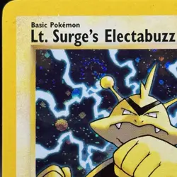 Pokemon TCG Lt. Surge's Electabuzz 6/132 Gym Heroes Holo Rare MP Holo Swirl - Image 2