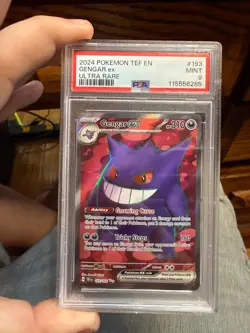 2024 POKEMON TEF EN-TEMPORAL FORCES ULTRA RARE #193 GENGAR EX PSA 9 - Image 1