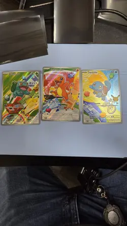 Pokemon TCG First Partner Illustration Collection Series 1 Kanto GEN 1 Starters - Image 1
