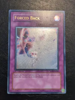 Yu-Gi-Oh! ULTIMATE RARE CARD FORCED BACK EOJ-EN060 1ST NM/VLP - Image 1