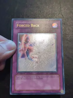Yu-Gi-Oh! ULTIMATE RARE CARD FORCED BACK EOJ-EN060 1ST NM/VLP - Image 2