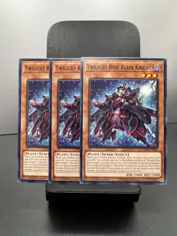 Konami Yu-Gi-Oh! Twilight Rose Black Knight 3x 1st Edition DOOD-EN005 - Image 1