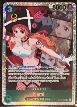 BANDAI NAMI OP02-036 SR One Piece TGC OP02 ENGLISH NM/MINT - Image 1