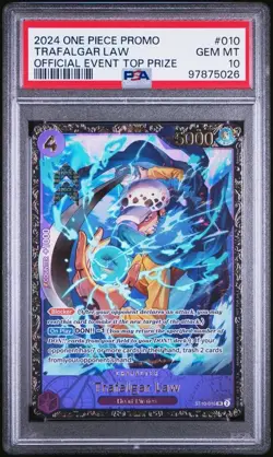 Trafalgar Law ST10-010 PSA10 2024 Top Prize One Piece Card English GEM MT Japan - Image 1