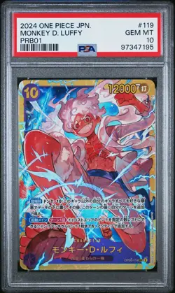 PSA 10 GEM MINT JAPANESE ONE PIECE 2024 Monkey D. Luffy OP05-119 SEC PRB-01 BEST - Image 1