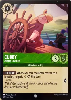 69/204 CUBBY MIGHTY LOST BOY INTO THE INKLANDS COMMON DISNEY LORCANA CARD - Image 1