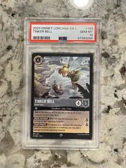 Disney Lorcana First Chapter Tinker Bell #193 Giant Fairy PSA 10 - Image 1