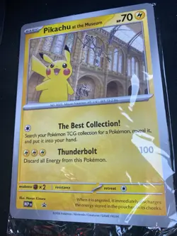 Pikachu At The Museum MEP Promo JUMBO Pokemon Card Sealed Mint Condition - Image 1