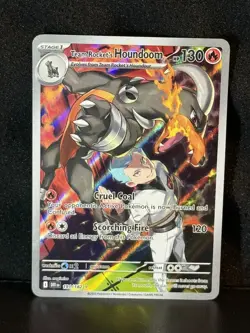 Team Rockets Houndoom 191/182 Pokemon Destined Rivals IR - MINT - Image 1