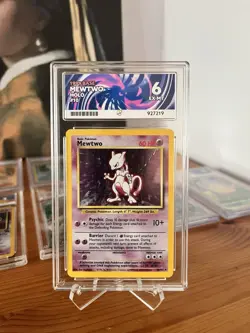 Pokemon TCG Mewtwo 10/102 Base Set Holo Rare Card Ace 6 - Image 1