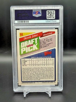 1993 Topps Draft Pick Derek Jeter Rookie Card PSA 7 #98 NY Yankees - Image 3