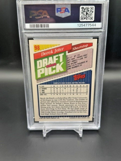 1993 Topps Draft Pick Derek Jeter Rookie Card PSA 7 #98 NY Yankees - Image 4