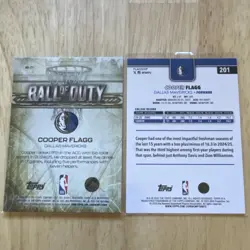 Topps Cooper Flagg Rookie 2 Card Lot Dallas Mavericks 2025 Ball of Duty Flagship - Image 2