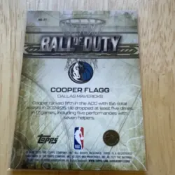 Topps Cooper Flagg Rookie 2 Card Lot Dallas Mavericks 2025 Ball of Duty Flagship - Image 4