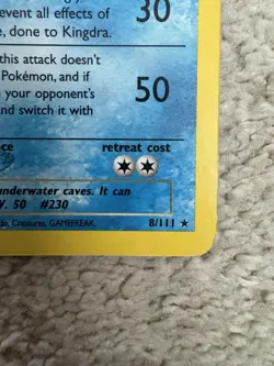 Pokemon TCG Kingdra Holo Rare Card 8/111 Neo Genesis Played - Image 4