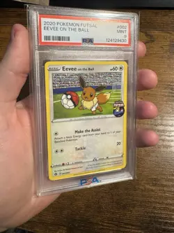 PSA 9 Eevee on the Ball Promo 2020 Pokemon Futsal 002/005 English Regular - Image 3