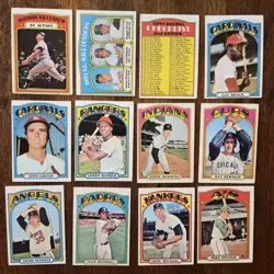 1972 Topps Baseball Lot Of 271 Different 84 5th Series 15 6th Series VG To EX+ - Image 1