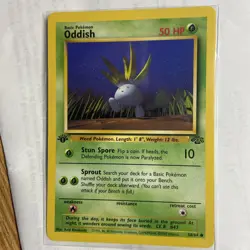 ODDISH Pokemon Card - WOTC - 1st Edition - Jungle - 58/64 - NM - Image 1