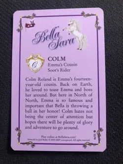 Bella Sara Trading Card - Bella’s Ball Series - 46/55 - Colm - Image 2