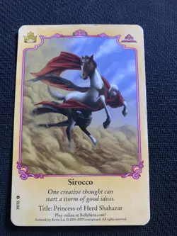 Bella Sara Trading Card - Royalty Series - 39/55 - Sirocco - Image 1