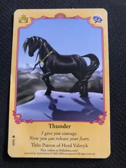 Bella Sara Trading Card - Royalty Series - 45/55 - Thunder - Image 1