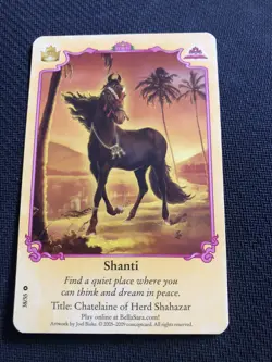 Bella Sara Trading Card - Royalty Series - 38/55 - Shanti - Image 1
