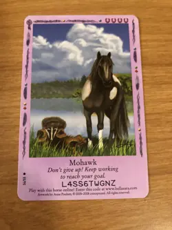 Bella Sara Trading Card - Native Lights Series - 16/55 - Mohawk - Image 1