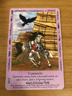 Bella Sara Trading Card - Native Lights Series - 8/55 - Comanche - Image 1