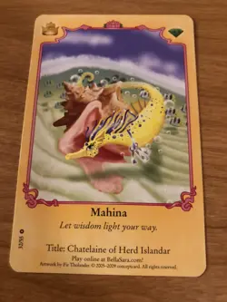 Bella Sara Trading Card - Royalty Series - 32/55 - Mahina - Image 1