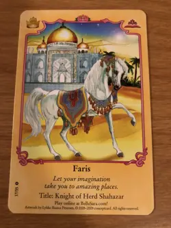 Bella Sara Trading Card - Royalty Series - 17/55 - Faris - Image 1