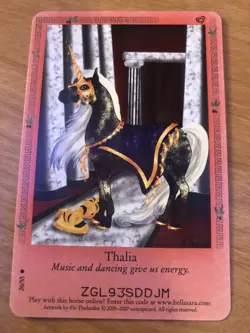Bella Sara Trading Card - Ancient Lights Series - 26/55 - Thalia - Image 1