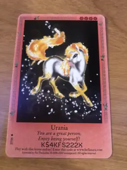 Bella Sara Trading Card - Ancient Lights Series - 27/55 - Urania - Image 1