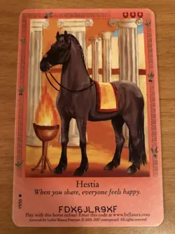 Bella Sara Trading Card - Ancient Lights Series - 19/55 - Hestia - Image 1