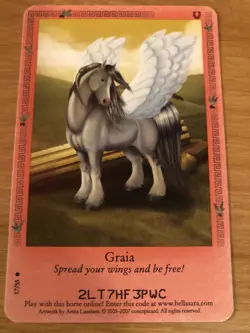 Bella Sara Trading Card - Ancient Lights Series - 17/55 - Graia - Image 1
