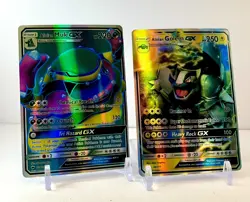 Pokemon - Alolan Golem GX 34/111 & Alolan Muk GX 138/147 - Fan Art Cards - Image 1