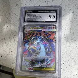 CGC 9.5 MINT+ Mega Charizard X ex MEP 023 UPC Black Star PROMO Pokemon Card - Image 1