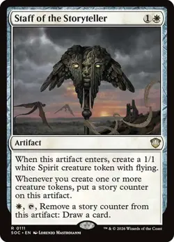 NM Staff of the Storyteller, MTG, Strixhaven Commander, Magic, 111 - Image 1